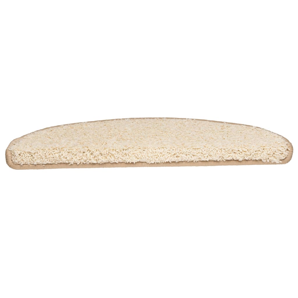 trappemåtter 10 stk. 65x21x4 cm cremefarvede halvrund store