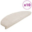 trappemåtter 10 stk. 65x21x4 cm hvide halvrunde store