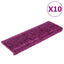 trappemåtter 10 stk. 65x21x4 cm violet rektangulær kant