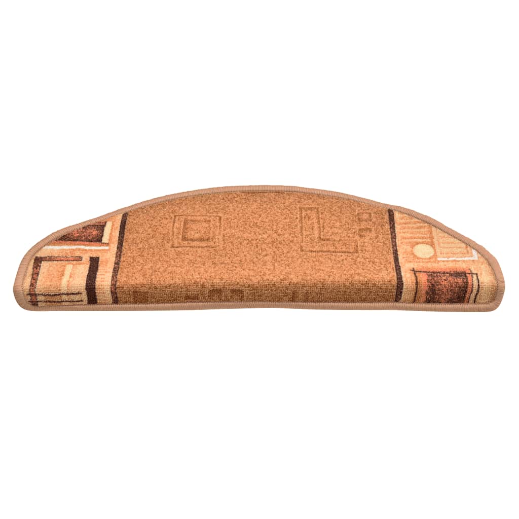 selvklæbende trappemåtter 5 stk. 65x21x4 cm beige