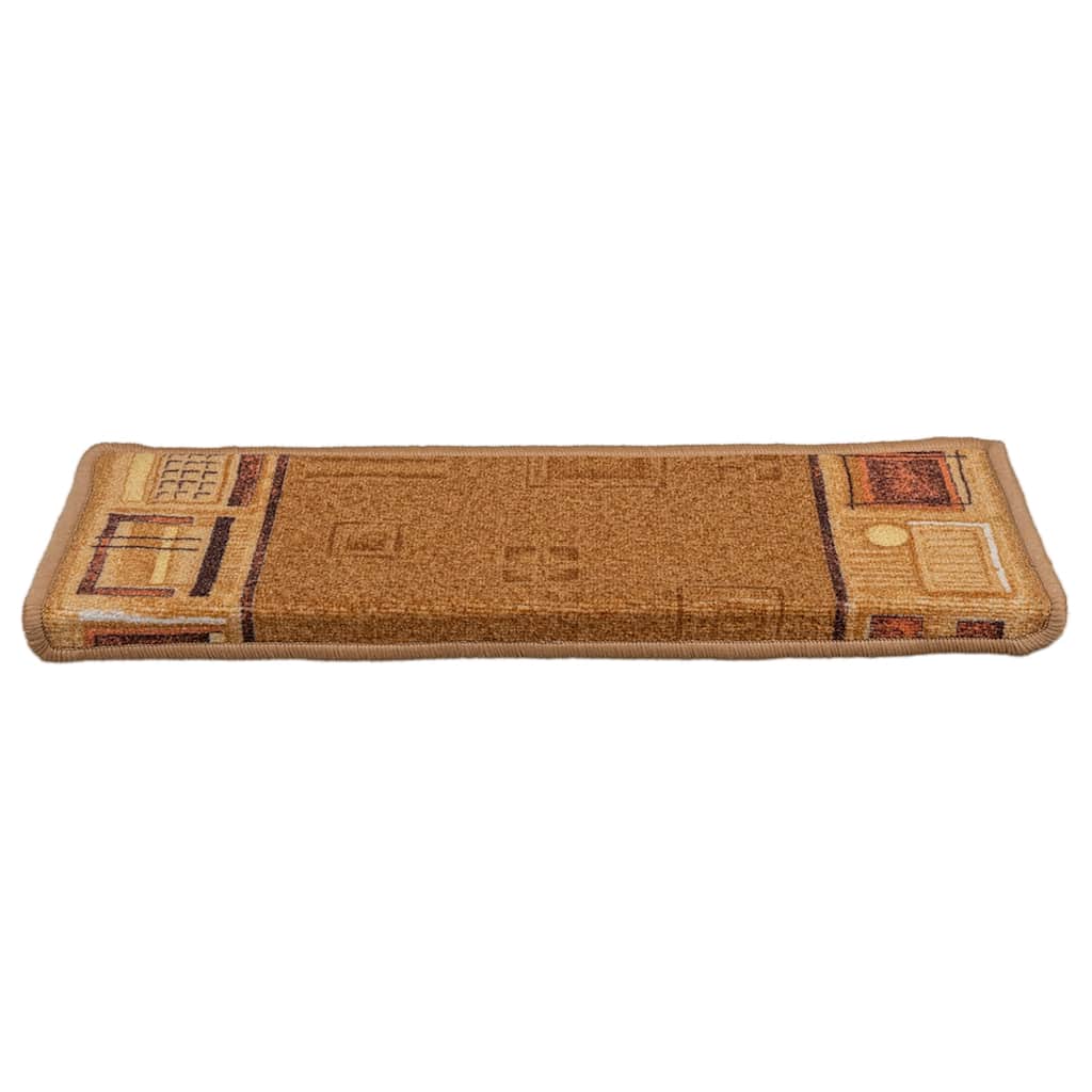 selvklæbende trappemåtter 5 stk. 65x21x4 cm beige
