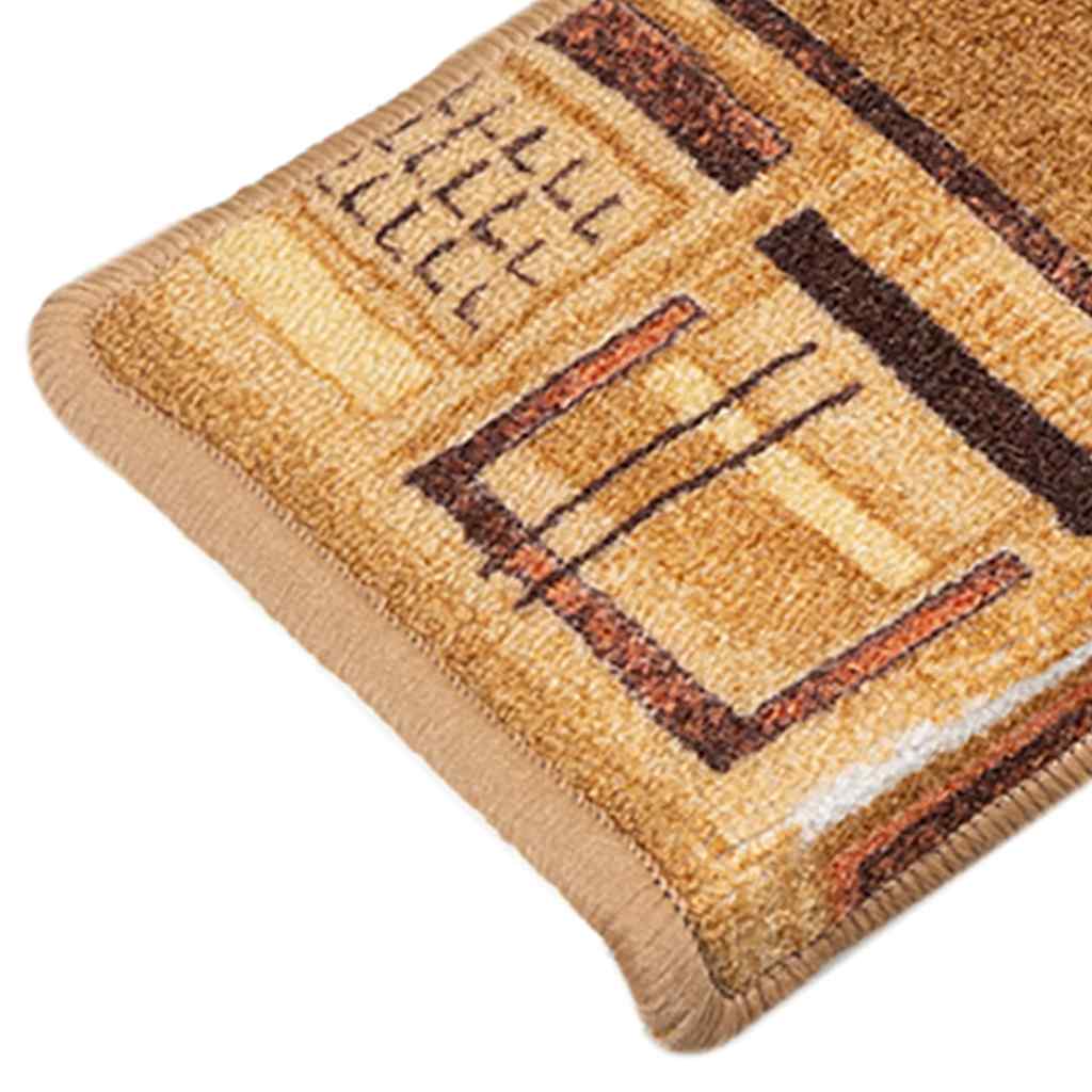selvklæbende trappemåtter 5 stk. 65x21x4 cm beige