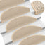 selvklæbende trappemåtter 15 stk. 56x17x3 cm sisal-look creme