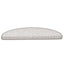 selvklæbende trappemåtter 15 stk. 65x21x4 cm sisal-look platina
