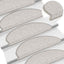 selvklæbende trappemåtter 15 stk. 65x21x4 cm sisal-look platina