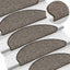 selvklæbende trappemåtter 15 stk. 65x21x4 cm sisal grå-beige
