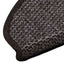 selvklæbende trappemåtter 15 stk. 65x21x4cm sisal-look antracit