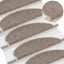 selvklæbende trappemåtter 15 stk. 65x21x4 cm sisal-look beige