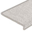 selvklæbende trappemåtter 15 stk. 65x21x4 cm sisal-look platina