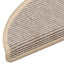 trappemåtter 15 stk. 56x17x3 cm sølv halvrund