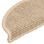 trappemåtter 15 stk. 56x17x3 cm lys beige halvrunde