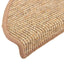trappemåtter 15 stk. 56x17x3 cm lysebrune halvrunde