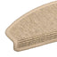 trappemåtter 15 stk. 65 x 21 x 4 cm lys beige halvrund store