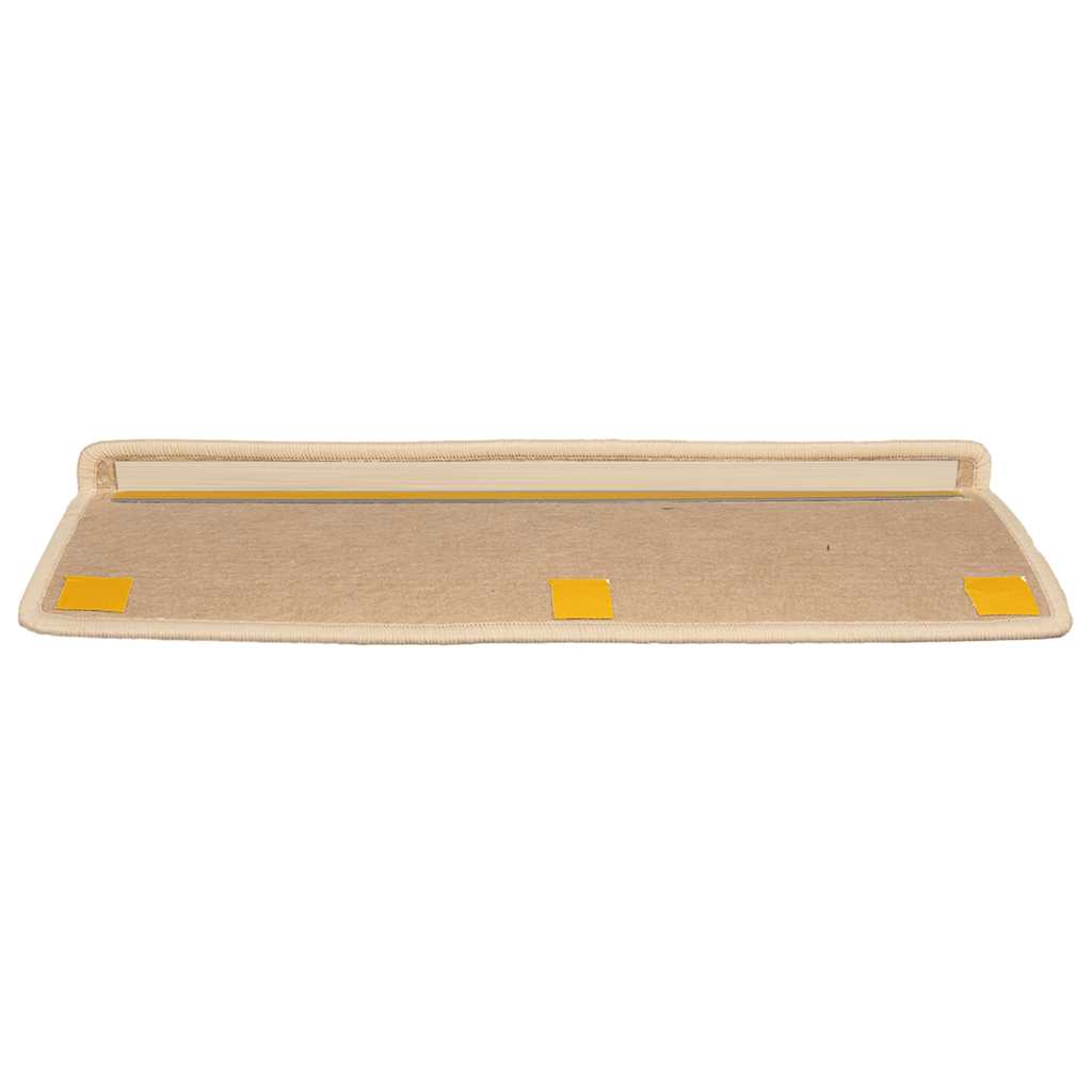 trappemåtter 15 stk. 65x21x4 cm sølv rektangulær kant