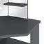 toiletbord til hjørne med LED-lys 111x54x141,5 cm grå