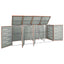 firedobbelt skraldespandsskjuler 276,5x77,5x115 rustfrit stål