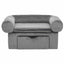hundesofa med skuffe 75x50x38 cm plys grå