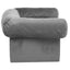hundesofa med skuffe 75x50x38 cm plys grå
