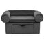 hundesofa med skuffe 75x50x38 cm plys mørkegrå