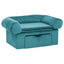 Hundesofa med opbevaring Turkis 75 x 50 x 38cm Plys