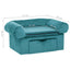 Hundesofa med opbevaring Turkis 75 x 50 x 38cm Plys