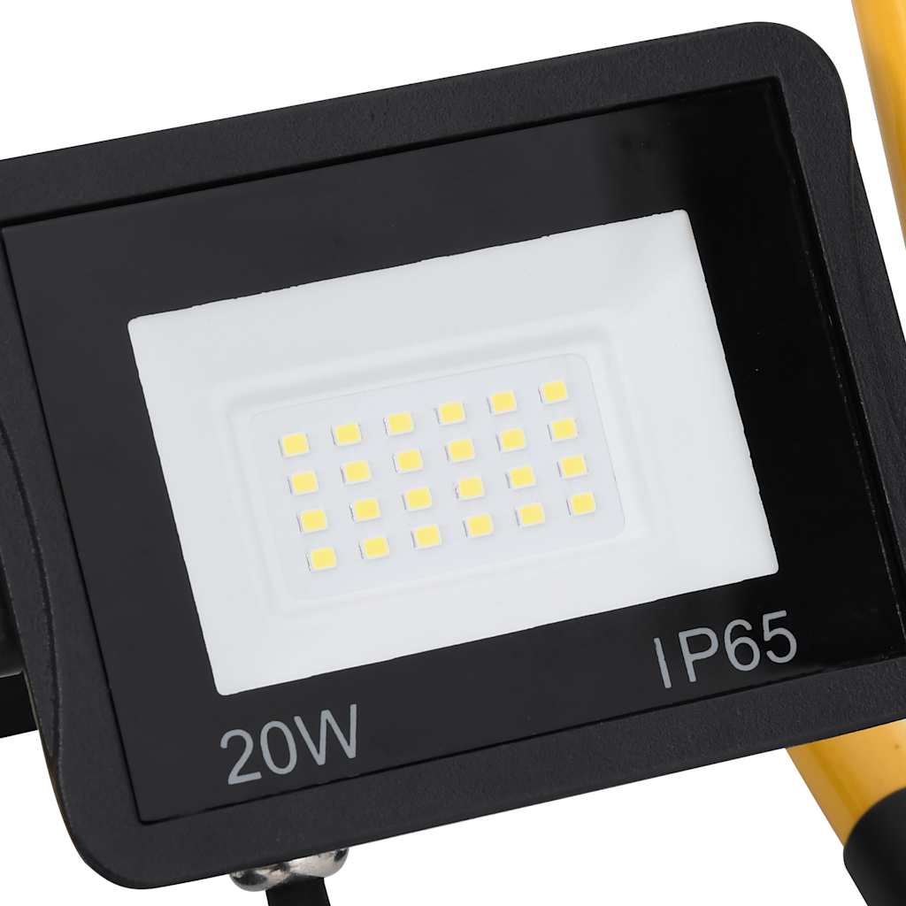 LED-projektør med håndtag 20 W kold hvid