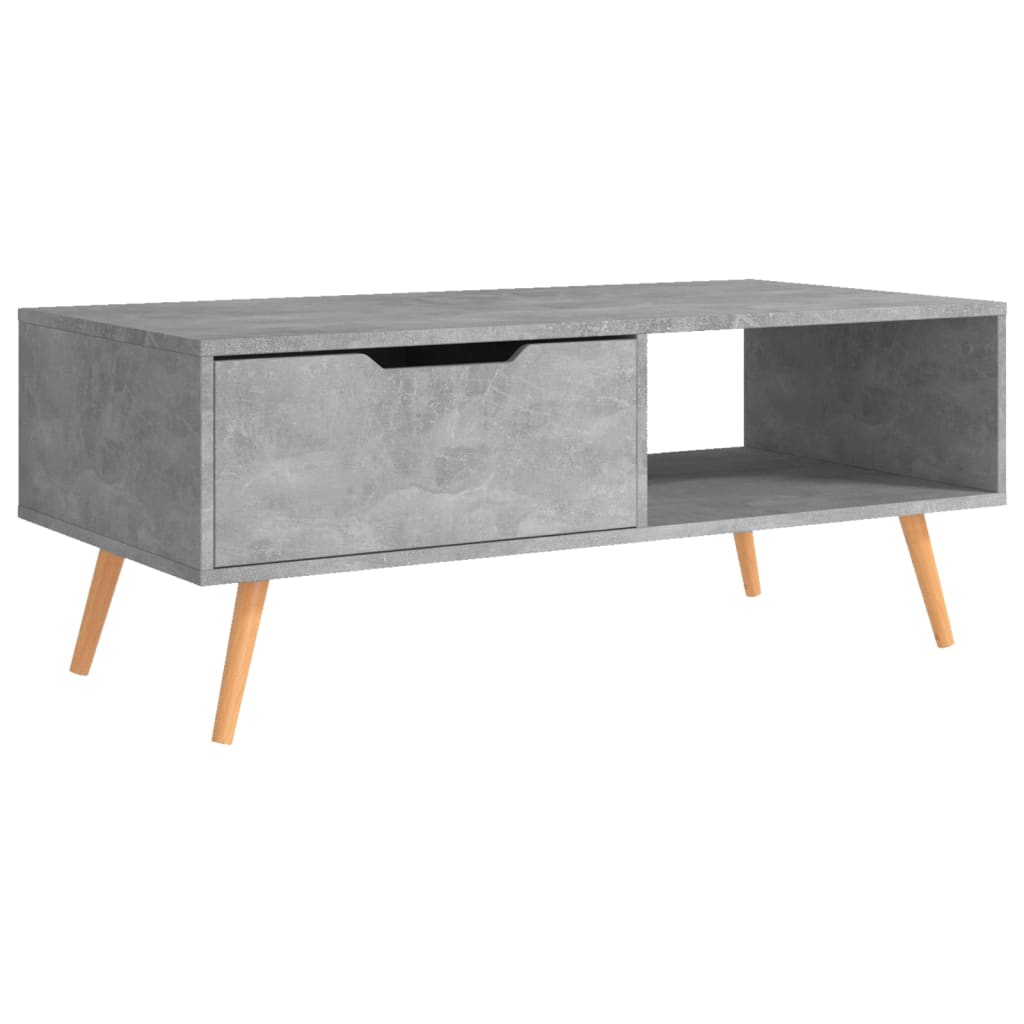sofabord 100x49,5x43 cm konstrueret træ betongrå
