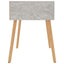 sengebord 40x40x56 cm konstrueret træ betongrå