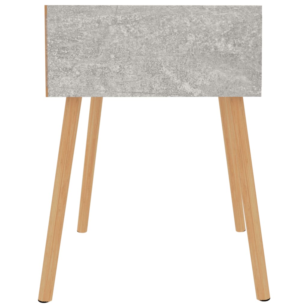 sengebord 40x40x56 cm konstrueret træ betongrå