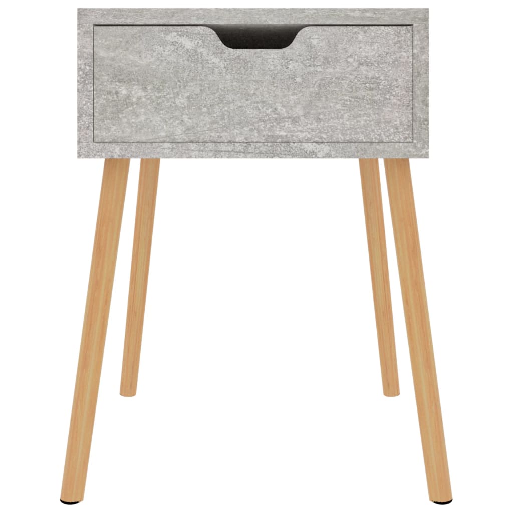 sengeborde 2 stk. 40x40x56 cm konstrueret træ betongrå