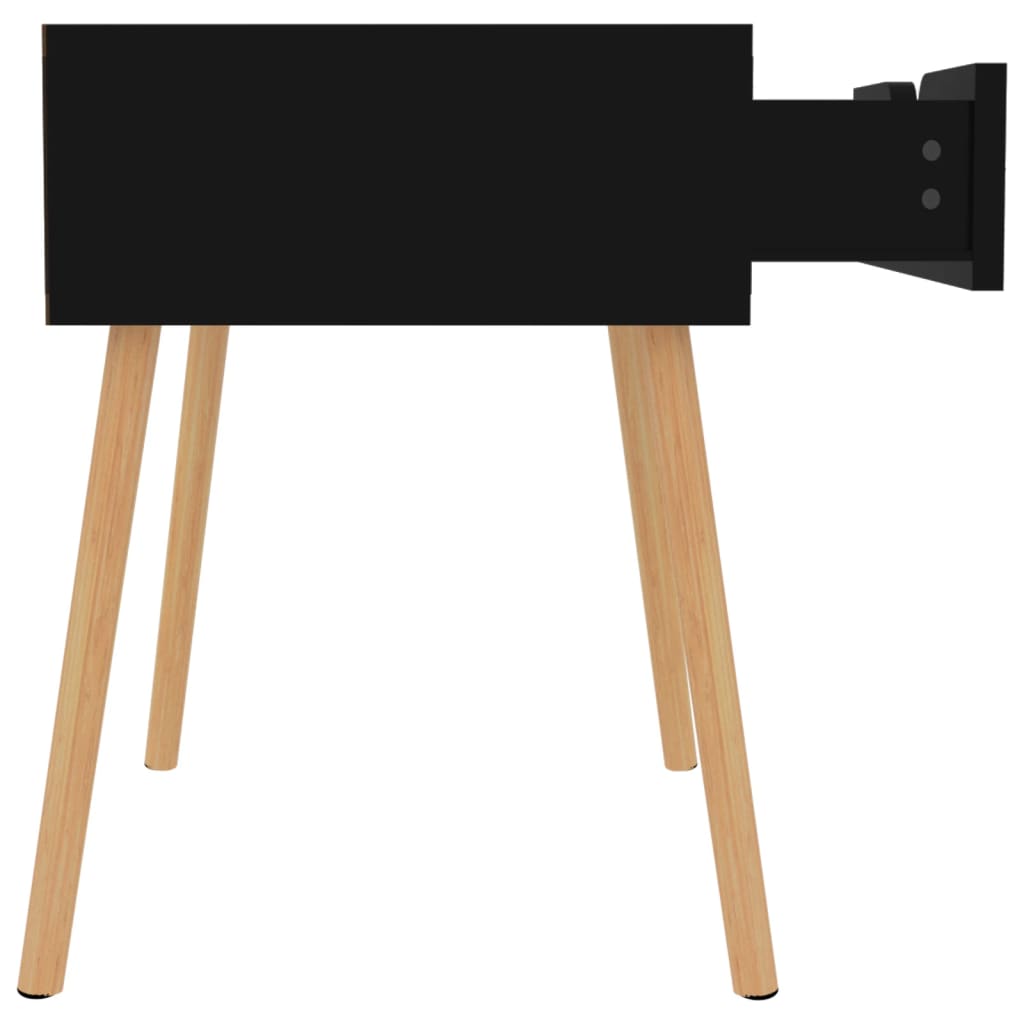 sengebord 40x40x56 cm konstrueret træ sort højglans