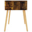 sengeborde 2 stk. 40x40x56 cm konstrueret træ røget eg