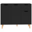 skænk 90x30x72 cm konstrueret træ sort