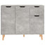 skænk 90x30x72 cm konstrueret træ betongrå