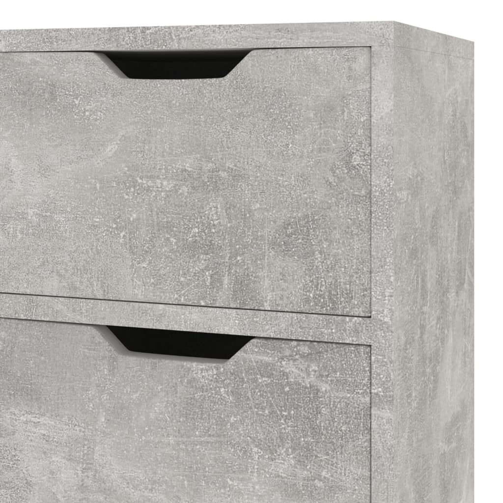 skænk 90x30x72 cm konstrueret træ betongrå