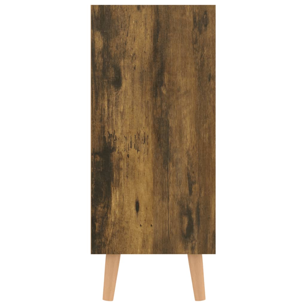 skænk 90x30x72 cm konstrueret træ røget egetræsfarve