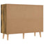skænk 90x30x72 cm konstrueret træ røget egetræsfarve
