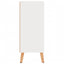 skænk 60x30x72 cm konstrueret træ hvid højglans