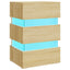 sengebord med LED 45x35x67 cm konstrueret træ sonoma-eg