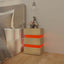 sengebord med LED 45x35x67 cm konstrueret træ sonoma-eg