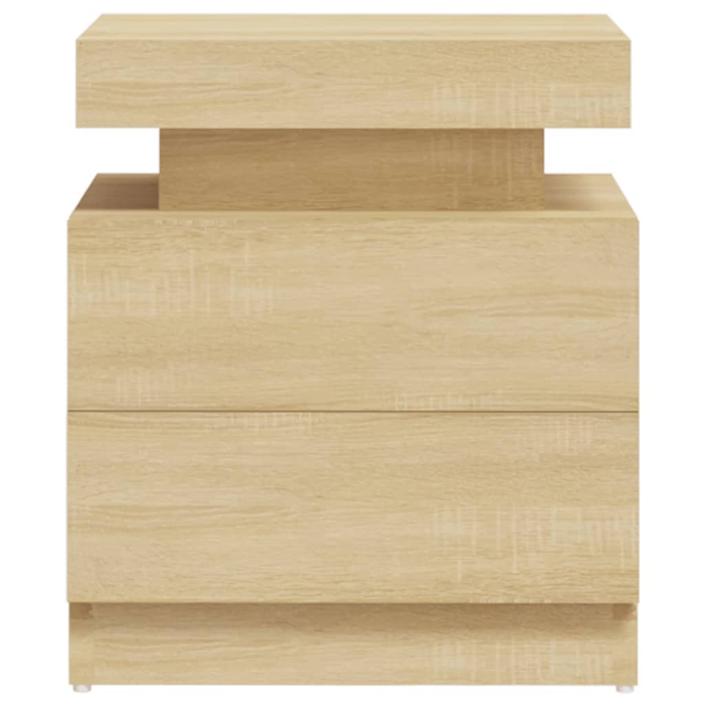 sengebord 45x35x52 cm konstrueret træ sonoma-eg