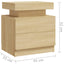 sengebord 45x35x52 cm konstrueret træ sonoma-eg