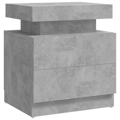 sengebord 45x35x52 cm konstrueret træ betongrå
