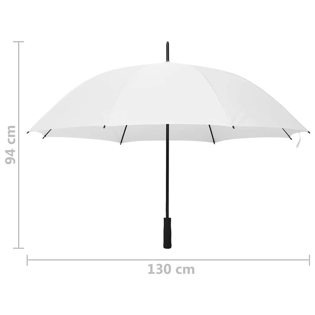paraply 130 cm hvid