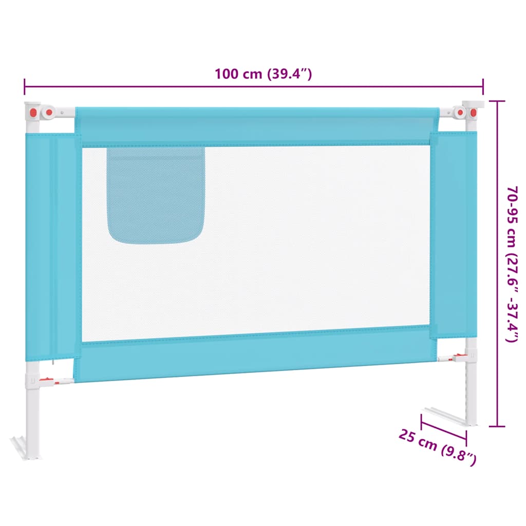 sengehest 100x25 cm stof blå