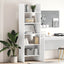 bogreol 60x35x180 cm konstrueret træ hvid