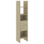 bogreol 40x35x180 cm konstrueret træ sonoma-eg