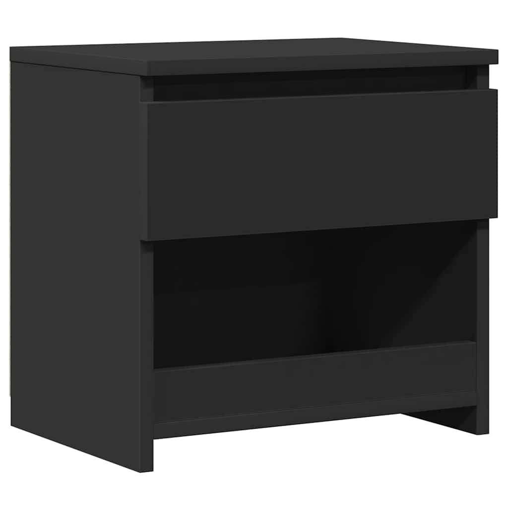 sengebord 40x30x39 cm konstrueret træ sort
