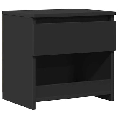 sengebord 40x30x39 cm konstrueret træ sort