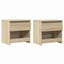 sengeborde 2 stk. 40x30x39 cm konstrueret træ sonoma-eg